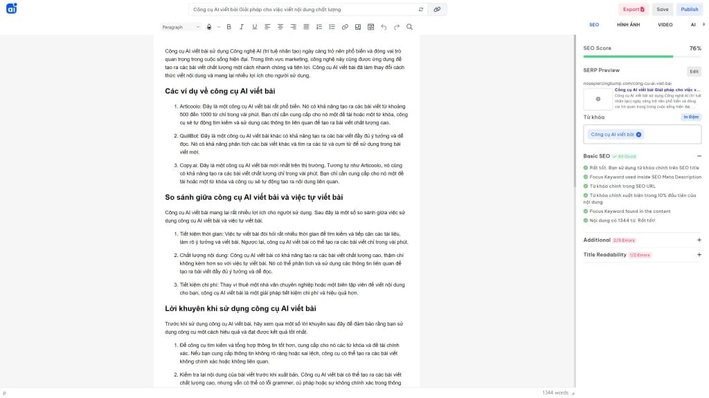 AIKTP – Giải pháp viết bài tự động bằng trí tuệ nhân tạo dành cho mọi nhà sáng tạo nội dung